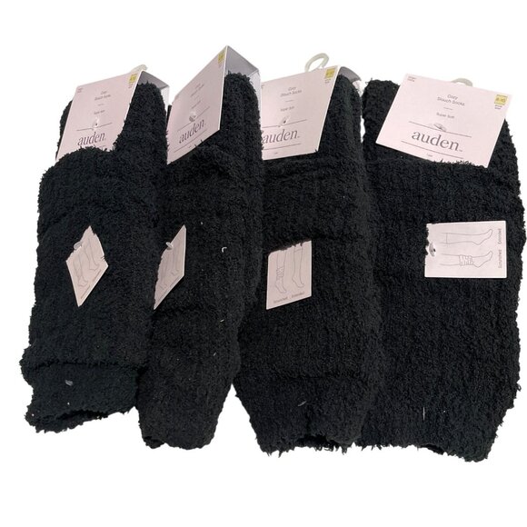 Set of 4 Black Auden Cozy Cloud Slouch Socks Womens NEW - Picture 2 of 4